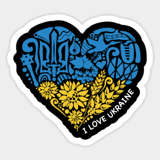I Love Ukraine Sticker